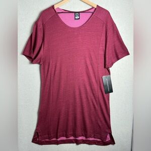 Athletic Propulsion Labs APL The Perfect Wool Blended Tee in Burgundy Size XL